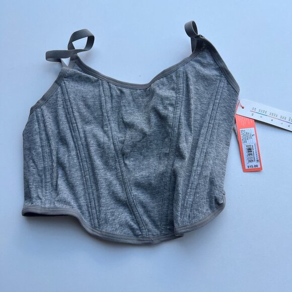 Colsie Women's Casual Corset Gray Large - Picture 7 of 8